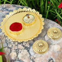 PujaElegance Round Thali