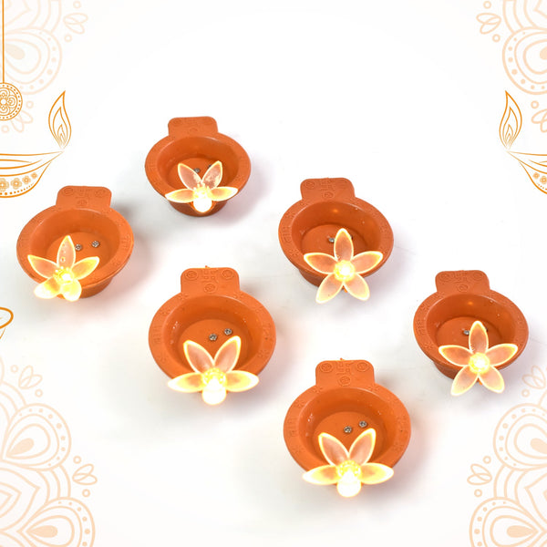 Satyam Kraft Floating Water Sensor Flower Diyas