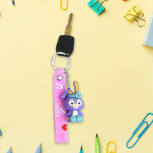 Cute Cartoon Silicone 3D Key Chain with Metal Hook & Strap (Pack of 1)