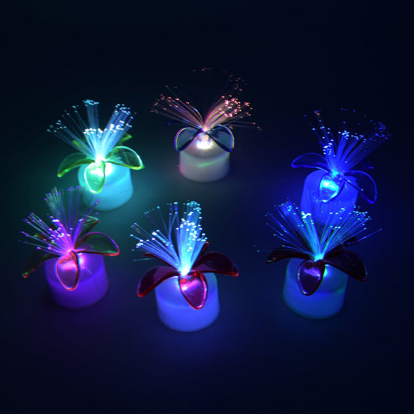 Mini LED table centerpiece with fiber optics