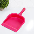 Multi-surface plastic dustpan with handle, durable for everyday use.