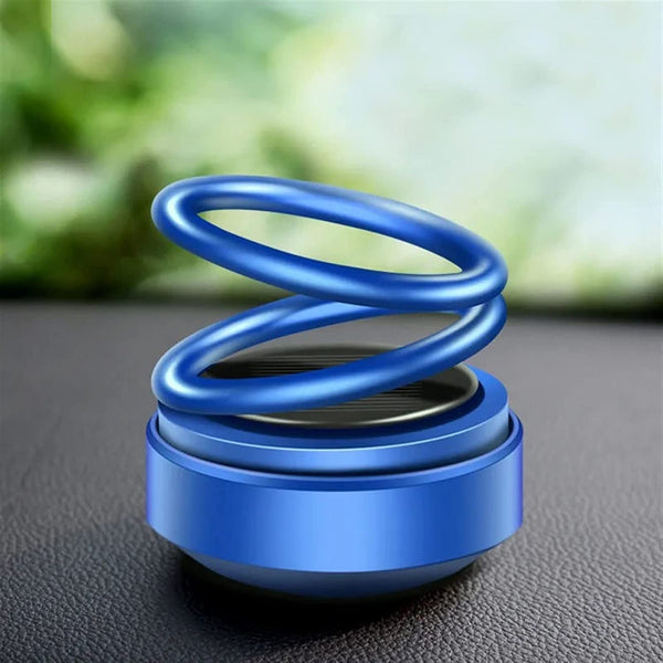 Solar-powered car aroma diffuser with rotating design