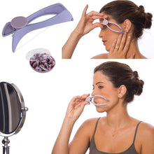 Complete hair removal kit including the machine and accessories.