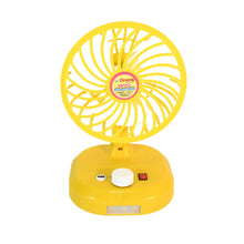 USB-C Type Rechargeable Portable Fan With LED Light Heavy Duty Motor & Foldable Fan With Charging Port Home, Outdoor, Temple