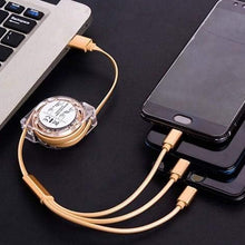 Retractable Charger Charging Cable, Micro USB Cable, 3 in 1, Multi Charging Cable, Compatible with Phone / Type C / Micro Android USB and Other Mobile Devices (1 Pc)