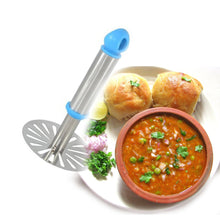 Single piece Ganesh masher for potatoes and pav bhaji, plastic handle, oval shape.