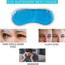 Gel-filled eye mask for sleep and relaxation.