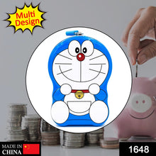 Cartoon character piggy bank made of metal for storing coins and money