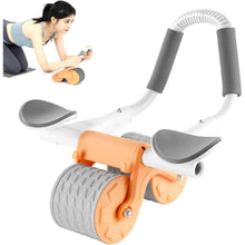 Ab roller wheel with timer and elbow support