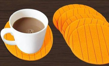 Round shape silicone cup mat set