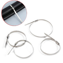 Stainless Steel Cable TIE Used for Solar, Industrial and Home Improvement Multipurpose HIGH Strength, Self-Locking Zip Ties, Multi-purpose Tie, Portable Rustproof 100Pcs Wide Application Zip Tie Set for Building (100 pcs Set / 4.6x200MM)