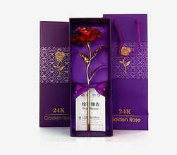 Gold red rose with packaging