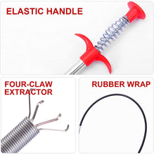 Metal wire brush with hook, perfect for cleaning clogged drains and kitchen sinks.