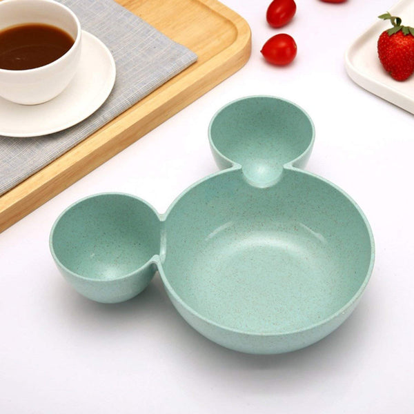 Mickey-shaped kids snack serving plate